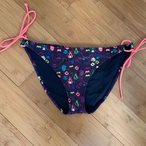 American Eagle Purple & Neon Bikini Bottom